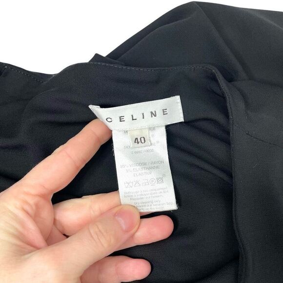 Celine little‎ black sheath midi dress Size EU 40 black designer - Picture 8 of 9